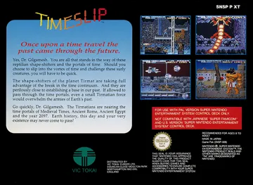 Time Slip (USA) box cover back